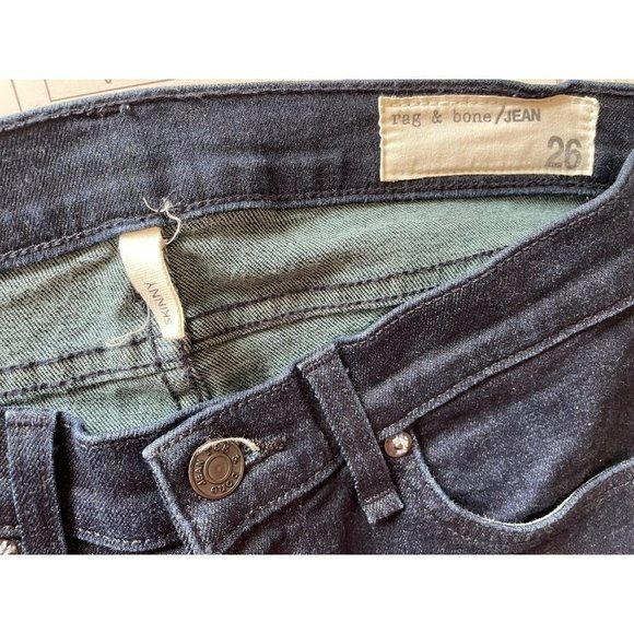 Women's Rag & Bone Skinny W1502K520 Jeans Dark Wash Heritage size 26 - Picture 5 of 8